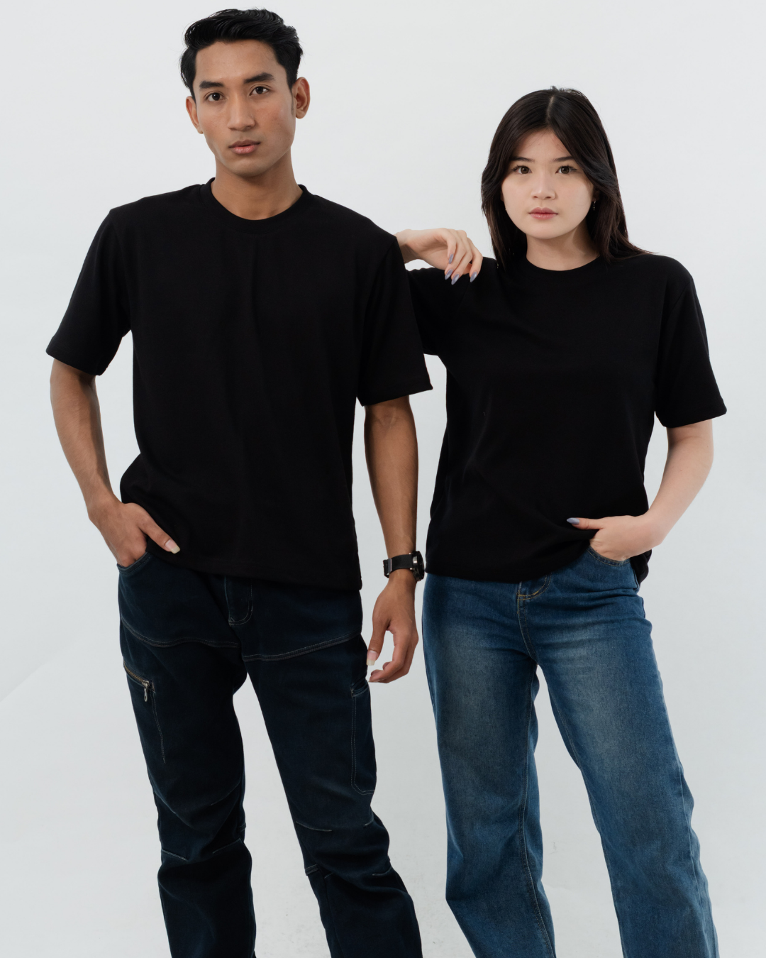 Kuroi Black Oversized Blank Tee