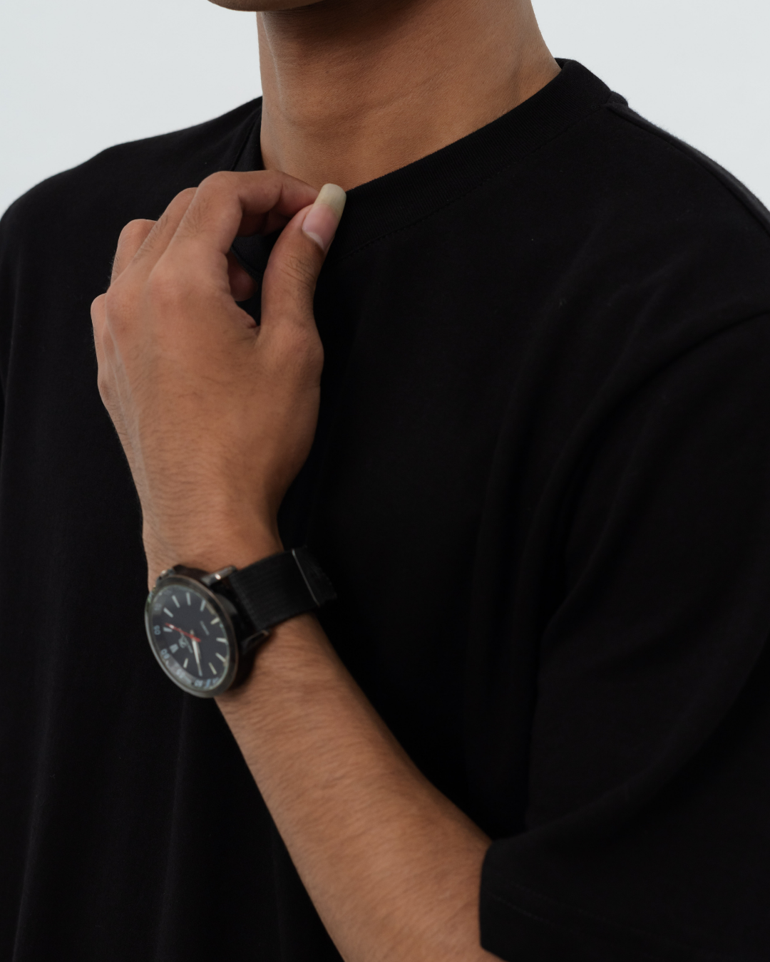 Kuroi Black Oversized Blank Tee