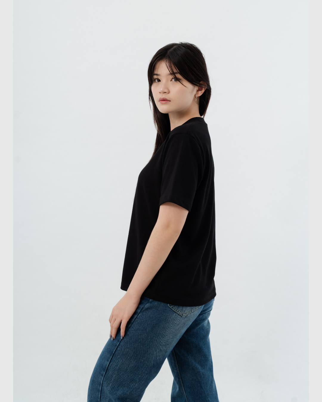 Kuroi Black Oversized Blank Tee
