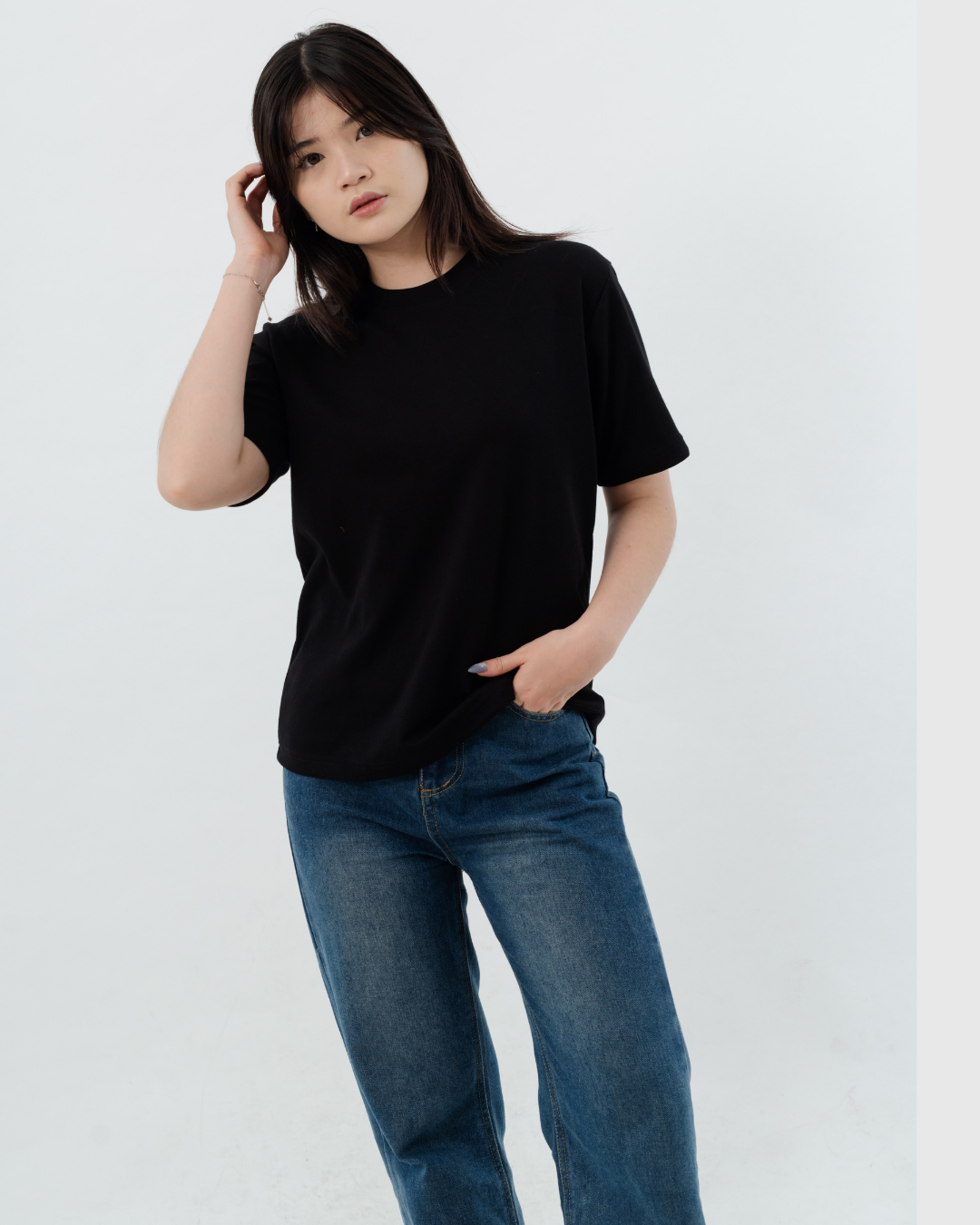 Kuroi Black Oversized Blank Tee