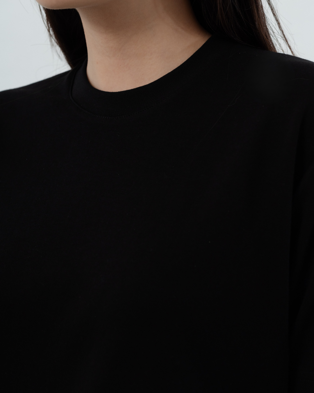 Kuroi Black Oversized Blank Tee