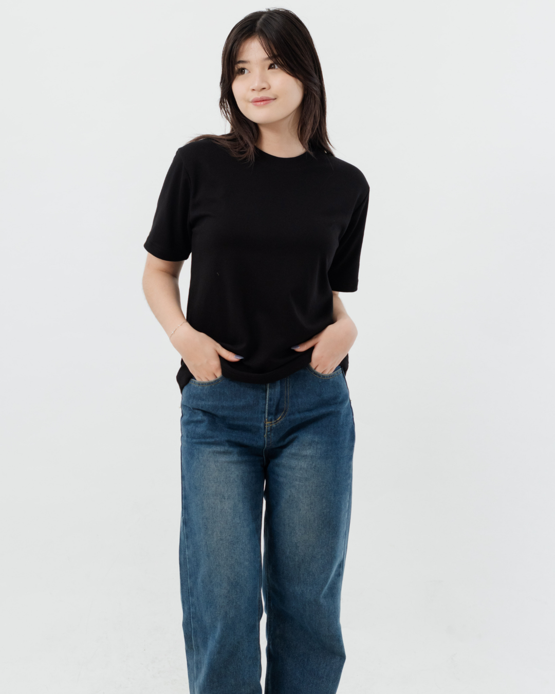 Kuroi Black Oversized Blank Tee