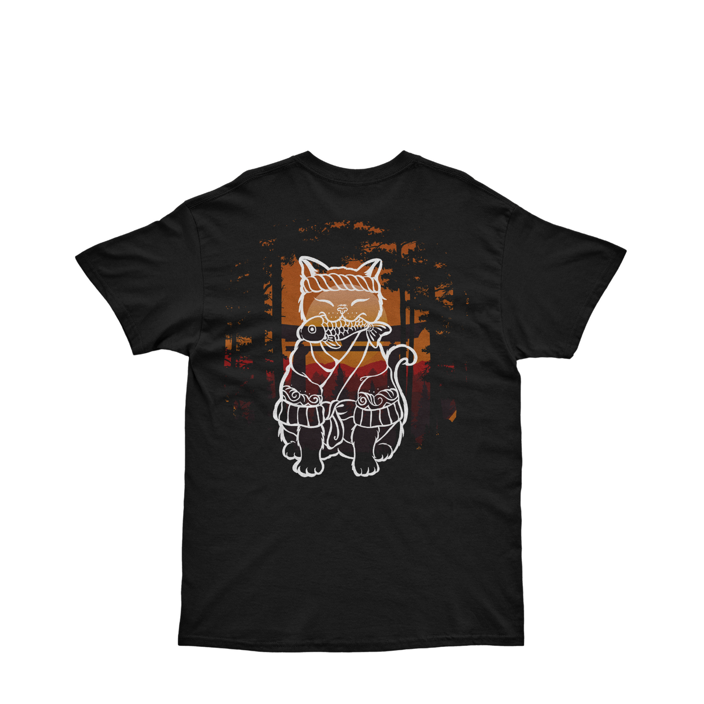 Kuroi Samurai Cat Tee | Stylish Japanese Streetwear