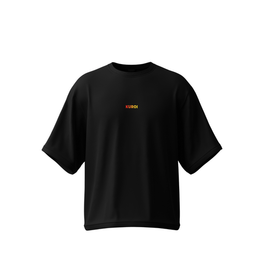Kuroi Oversized Embroidered Logo Tee | Minimal Japanese Streetwear