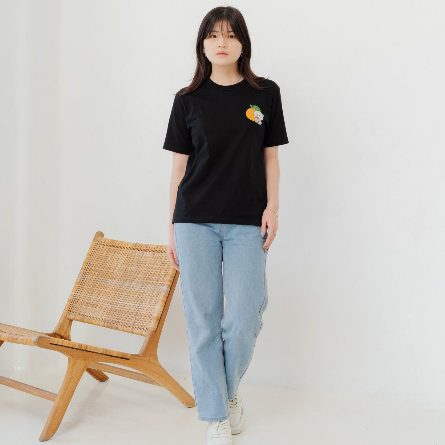 Kuroi Fresh Cat Orange Juice Tee | Quirky Japanese Streetwear