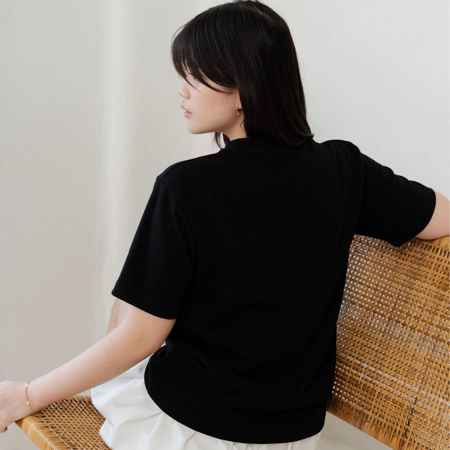 Kuroi Oversized Origami Tee | Minimal Japanese Embroidered Streetwear