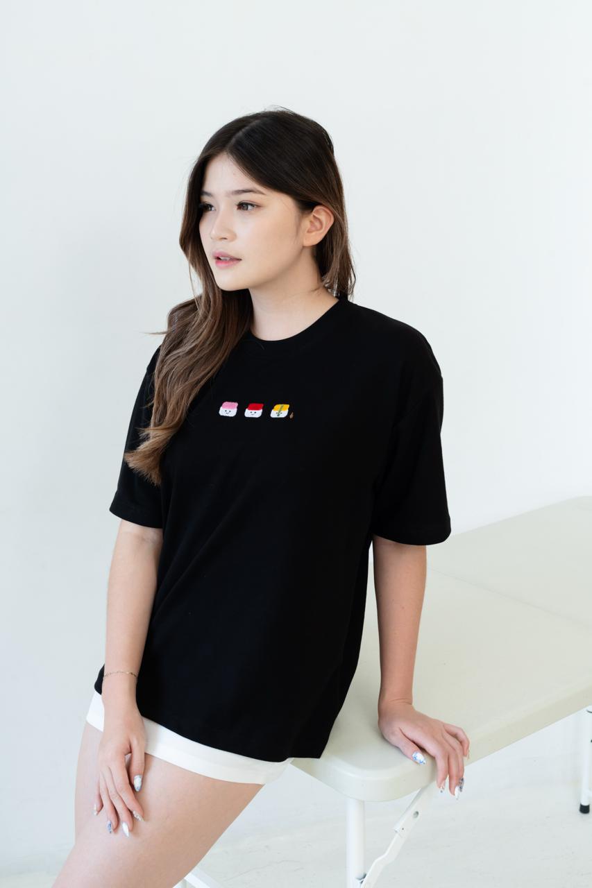 Kuroi Oversized Sushi Squad Tee | Japanese Embroidered Streetwear