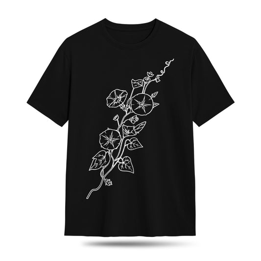 Kuroi Oversized Asagao Morning Glory Tee | Japanese Printed Streetwear