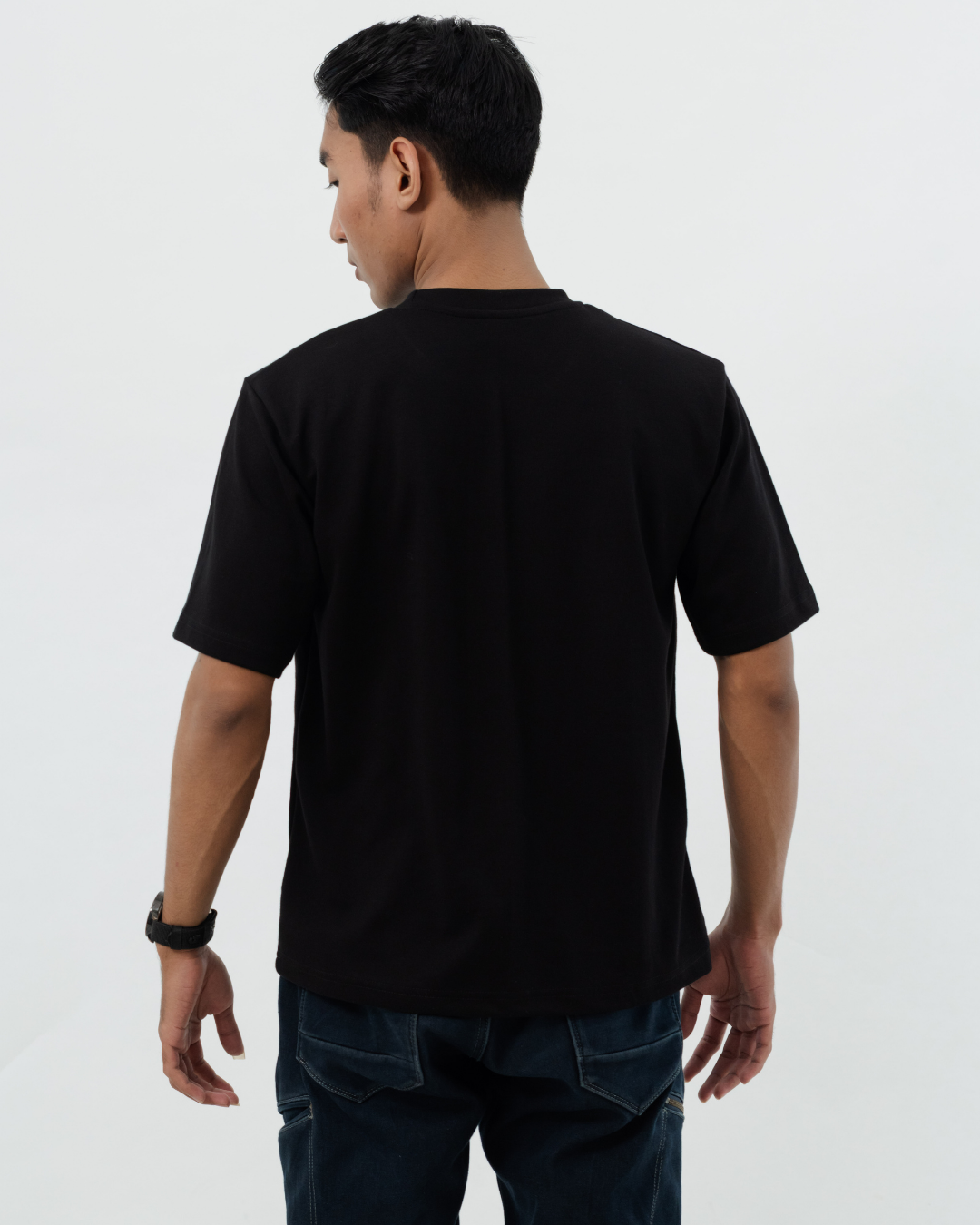 Kuroi Black Oversized Blank Tee