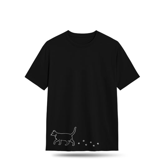 Kuroi Oversized Neko No Sanpo Tee | Japanese Printed Streetwear