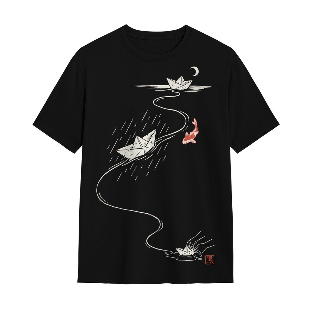 Kuroi Oversized Kami no Fune Tee | Japanese Printed Streetwear