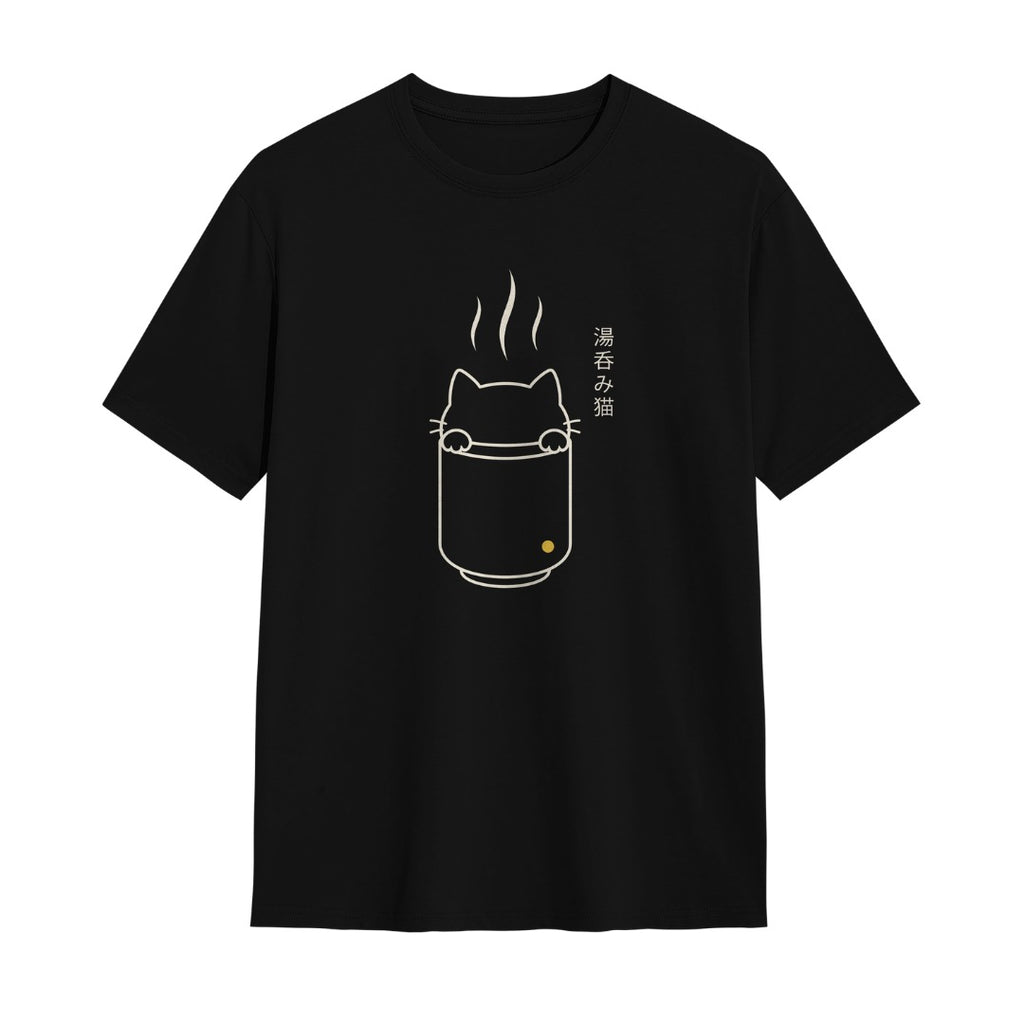 Kuroi Oversized Steamy Cat Tee | Japanese Printed Streetwear