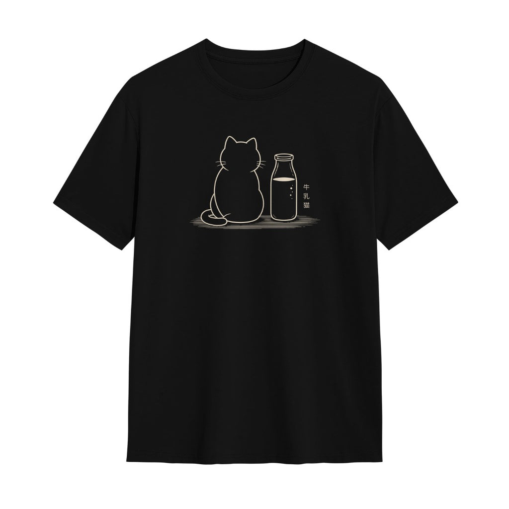 Kuroi Oversized Milk Bottle Cat Tee | Japanese Printed Streetwear