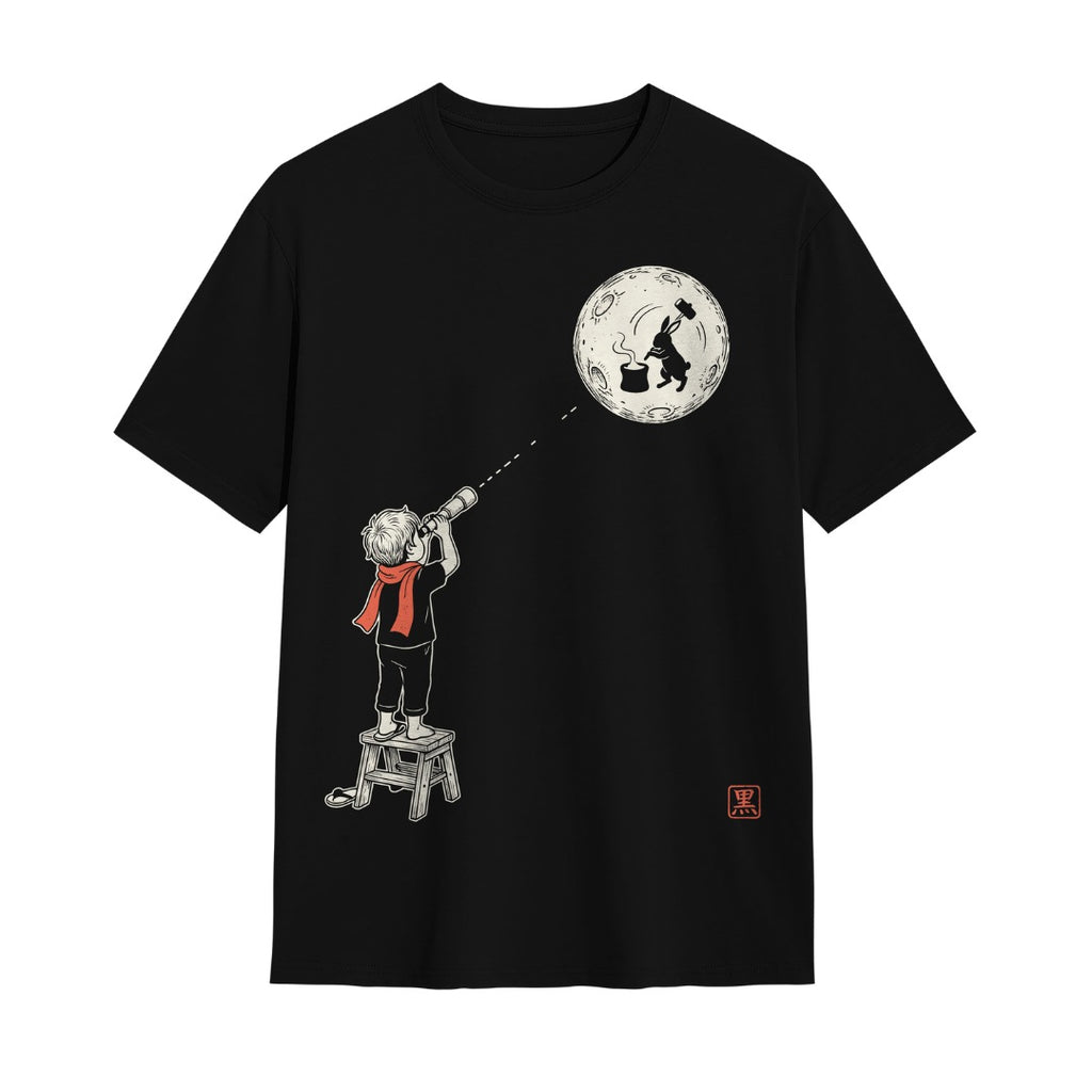 Kuroi Oversized Tsuki no Usagi Tee | Japanese Printed Streetwear
