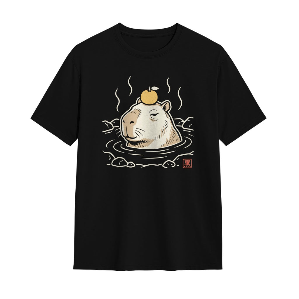 Kuroi Oversized Kapibara Onsen Tee | Japanese Printed Streetwear