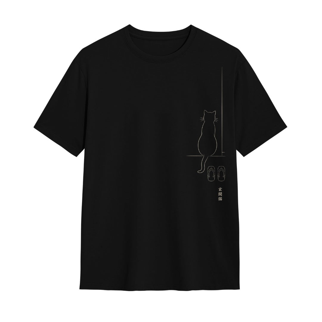 Kuroi Oversized Entryway Cat Tee | Japanese Printed Streetwear