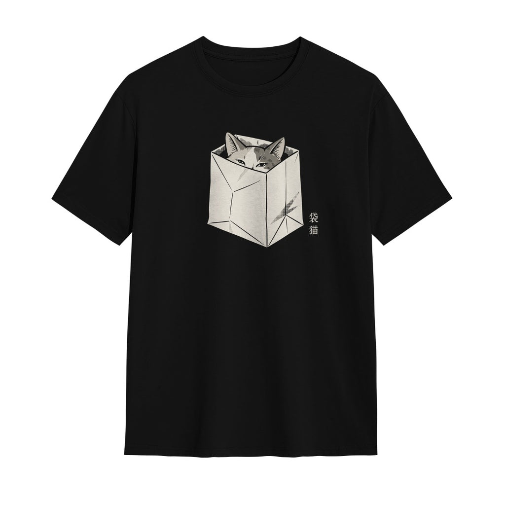 Kuroi Oversized Paper Cat: Escape Tee | Japanese Printed Streetwear