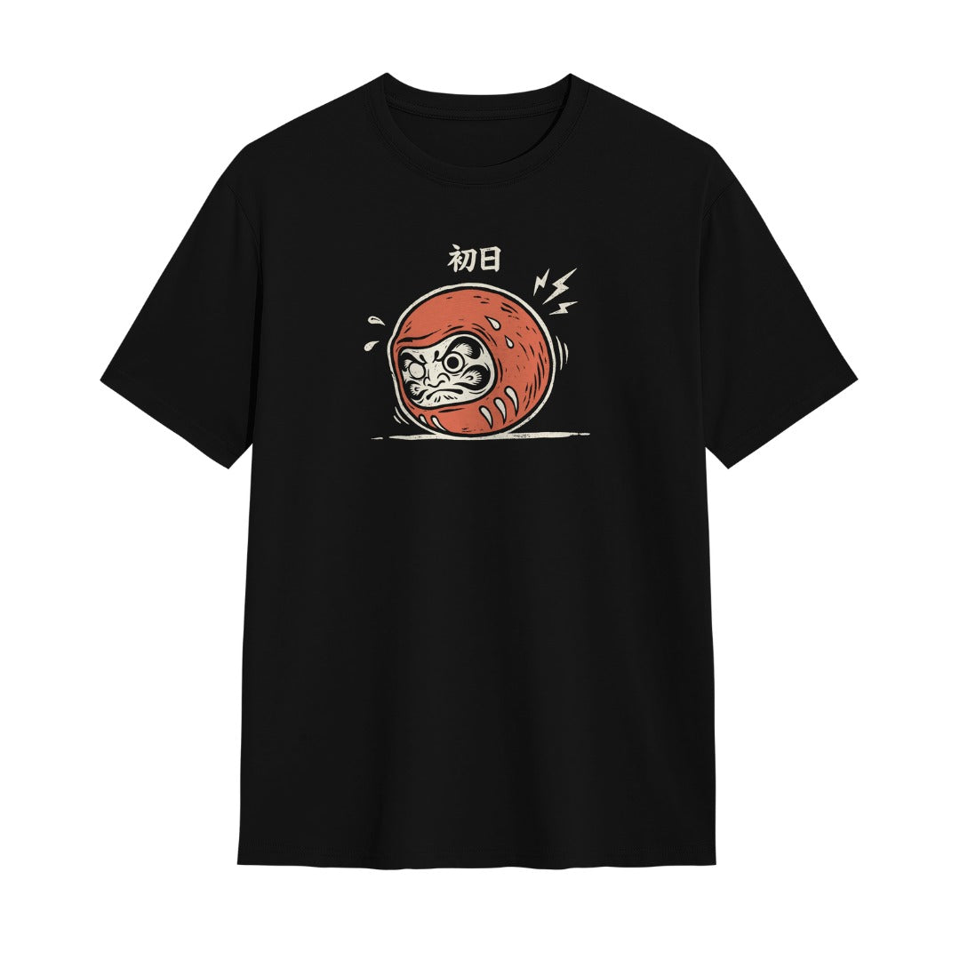 Kuroi Oversized Daruma:Day One Tee | Japanese Printed Streetwear