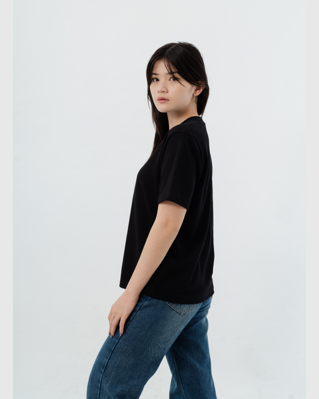 Kuroi Oversized Black Blank Tee | Japanese Streetwear