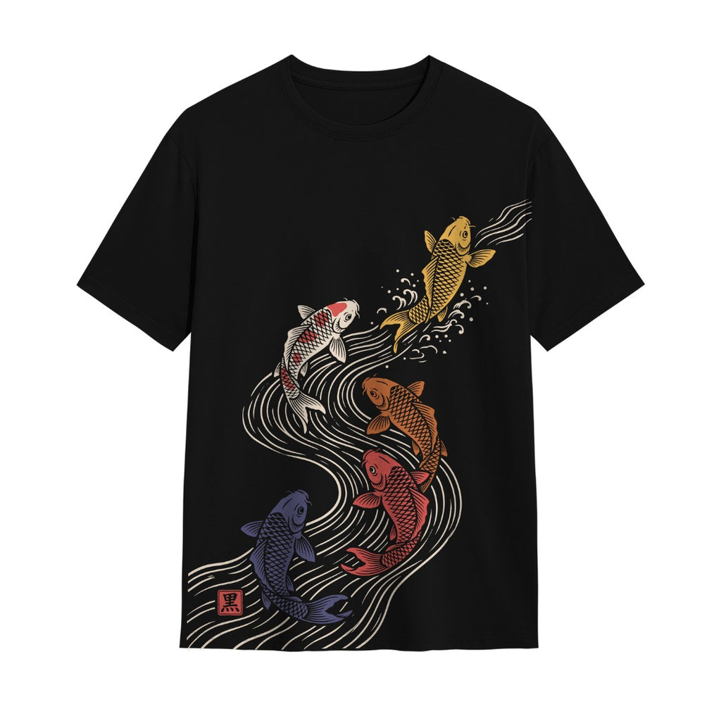 Kuroi Oversized Koi Nobori Tee | Japanese Printed Streetwear