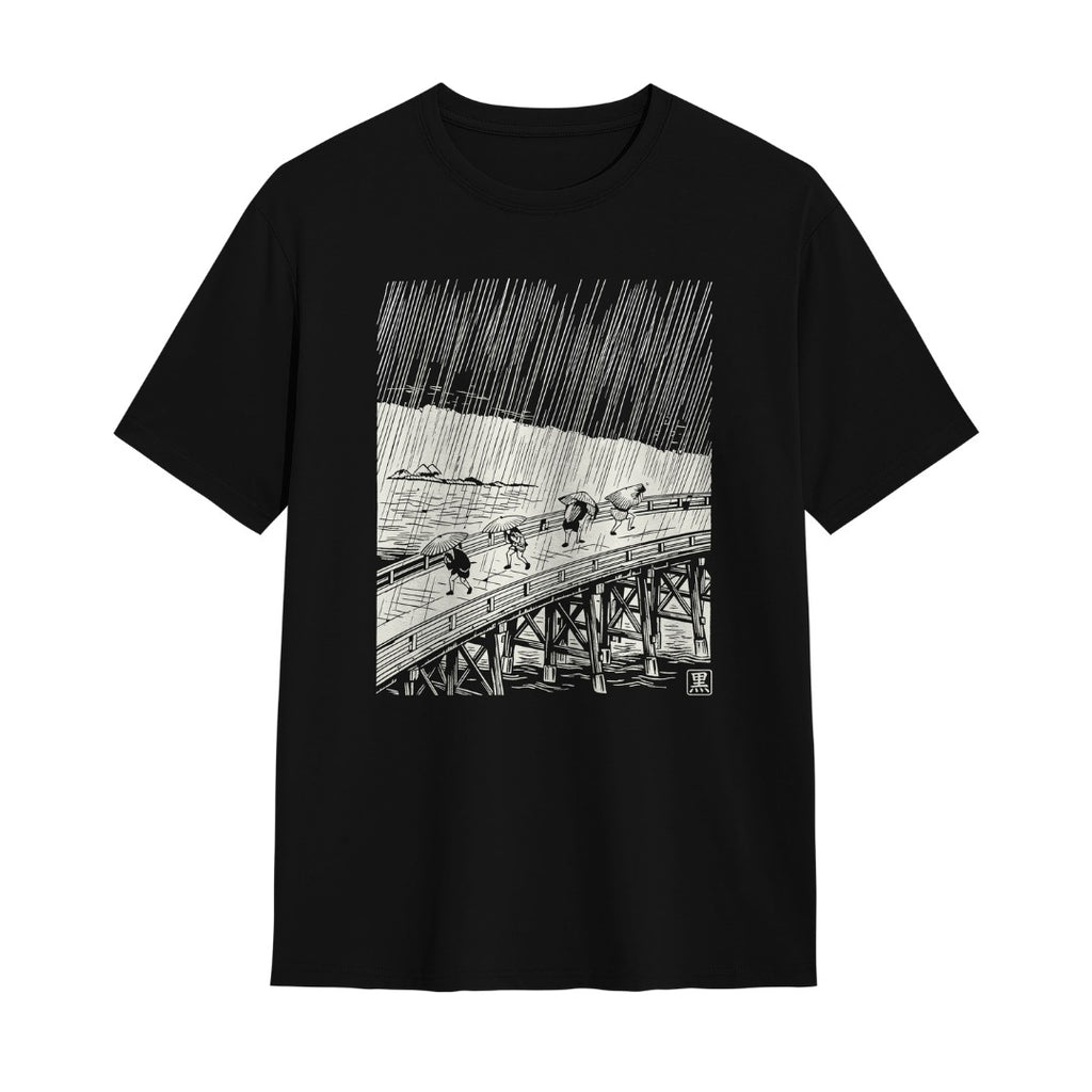 Kuroi Oversized Amefuri Tee | Japanese Printed Streetwear