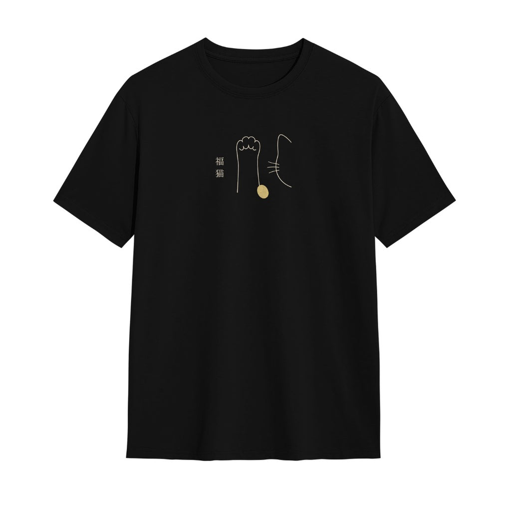 Kuroi Oversized Lucky Paw Cat Tee | Japanese Printed Streetwear