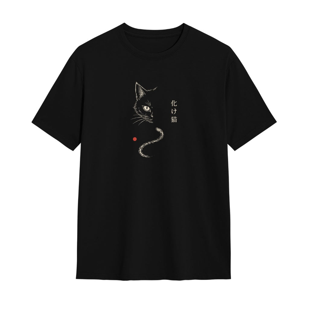 Kuroi Oversized Bakeneko Flame Cat Tee | Japanese Printed Streetwear