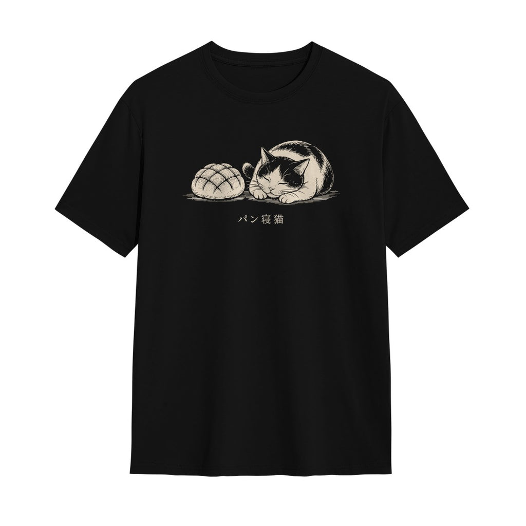 Kuroi Oversized Bread Nap Cat Tee | Japanese Printed Streetwear