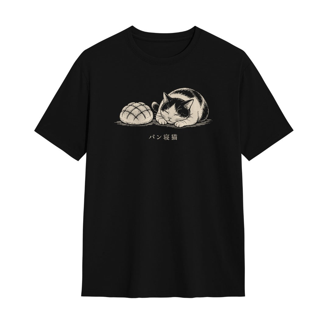 Kuroi Oversized Bread Nap Cat Tee | Japanese Printed Streetwear