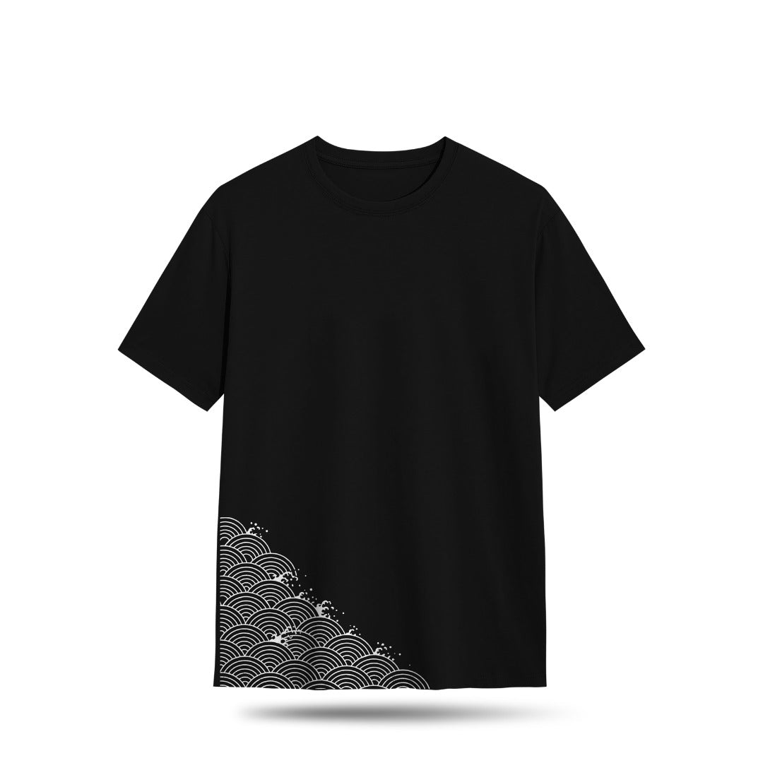 Kuroi Oversized Seigahia Wave Tee | Japanese Printed Streetwear
