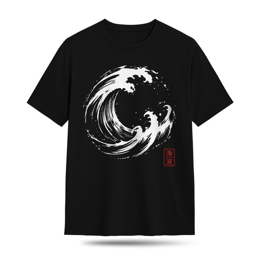 Kuroi Oversized Umi Nami Tee | Japanese Printed Streetwear