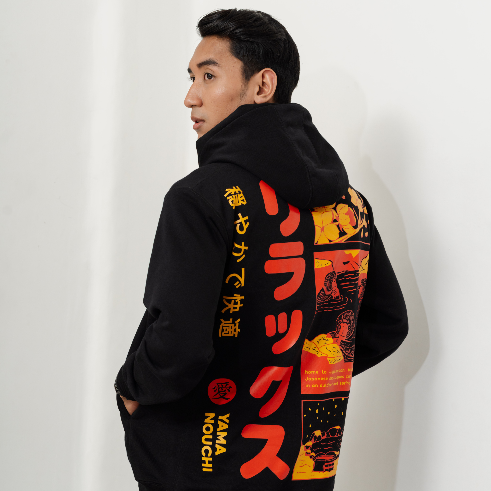 Kuroi Snow Monkey Hoodie | Japanese Streetwear