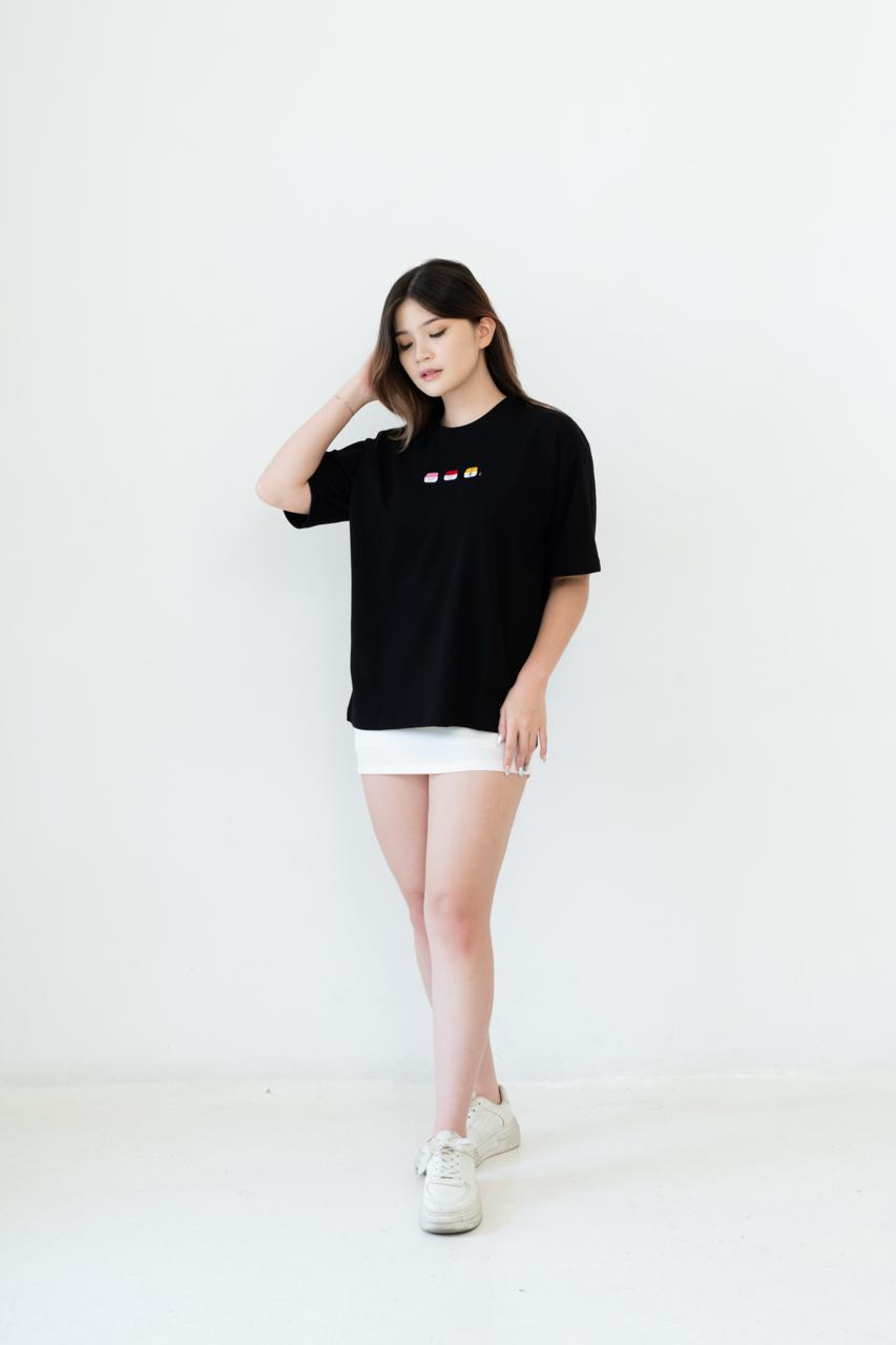 Kuroi Oversized Sushi Squad Tee | Japanese Embroidered Streetwear
