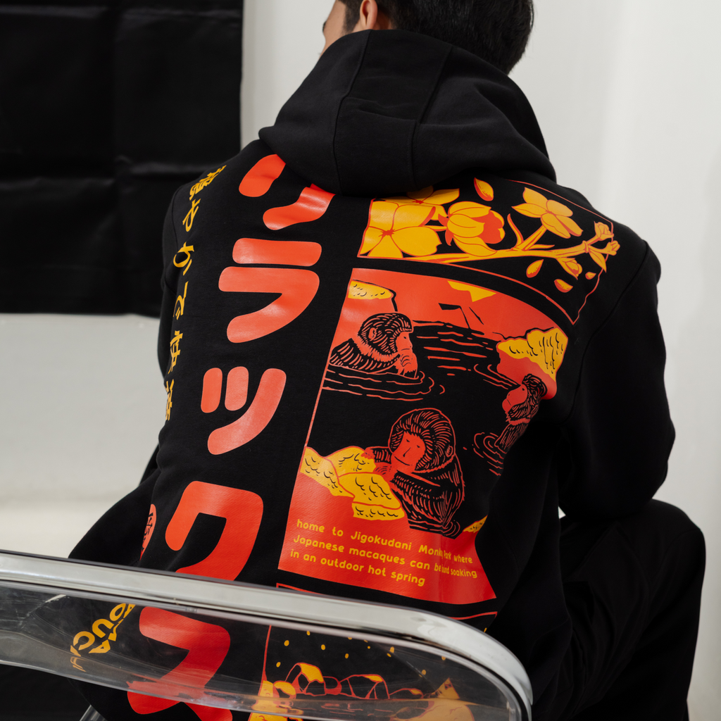Kuroi Snow Monkey Hoodie | Japanese Streetwear
