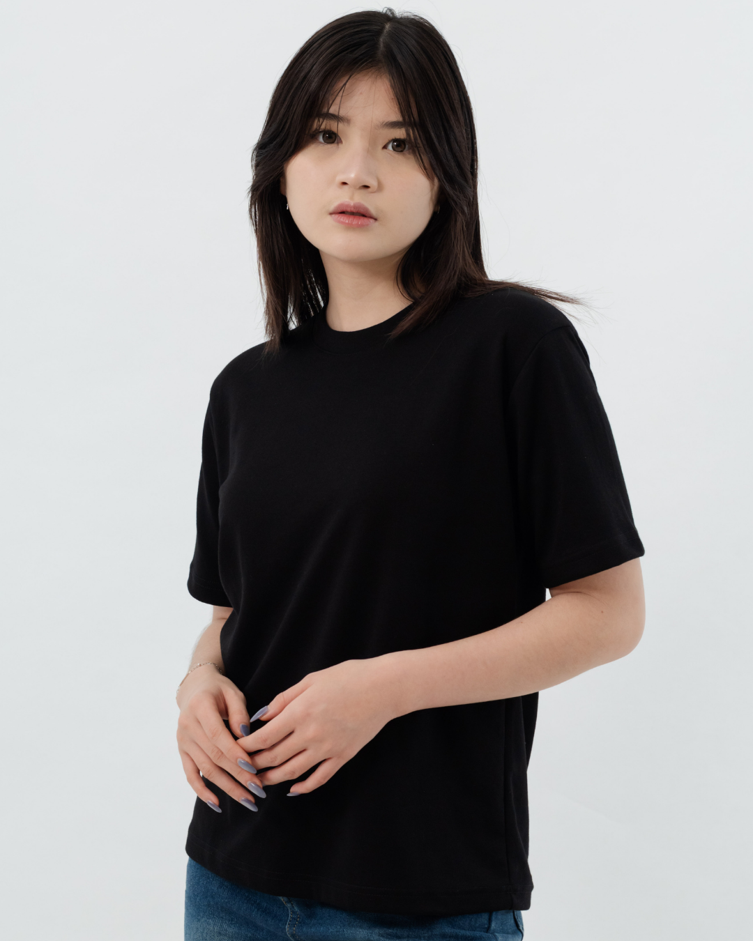 Kuroi Black Oversized Blank Tee