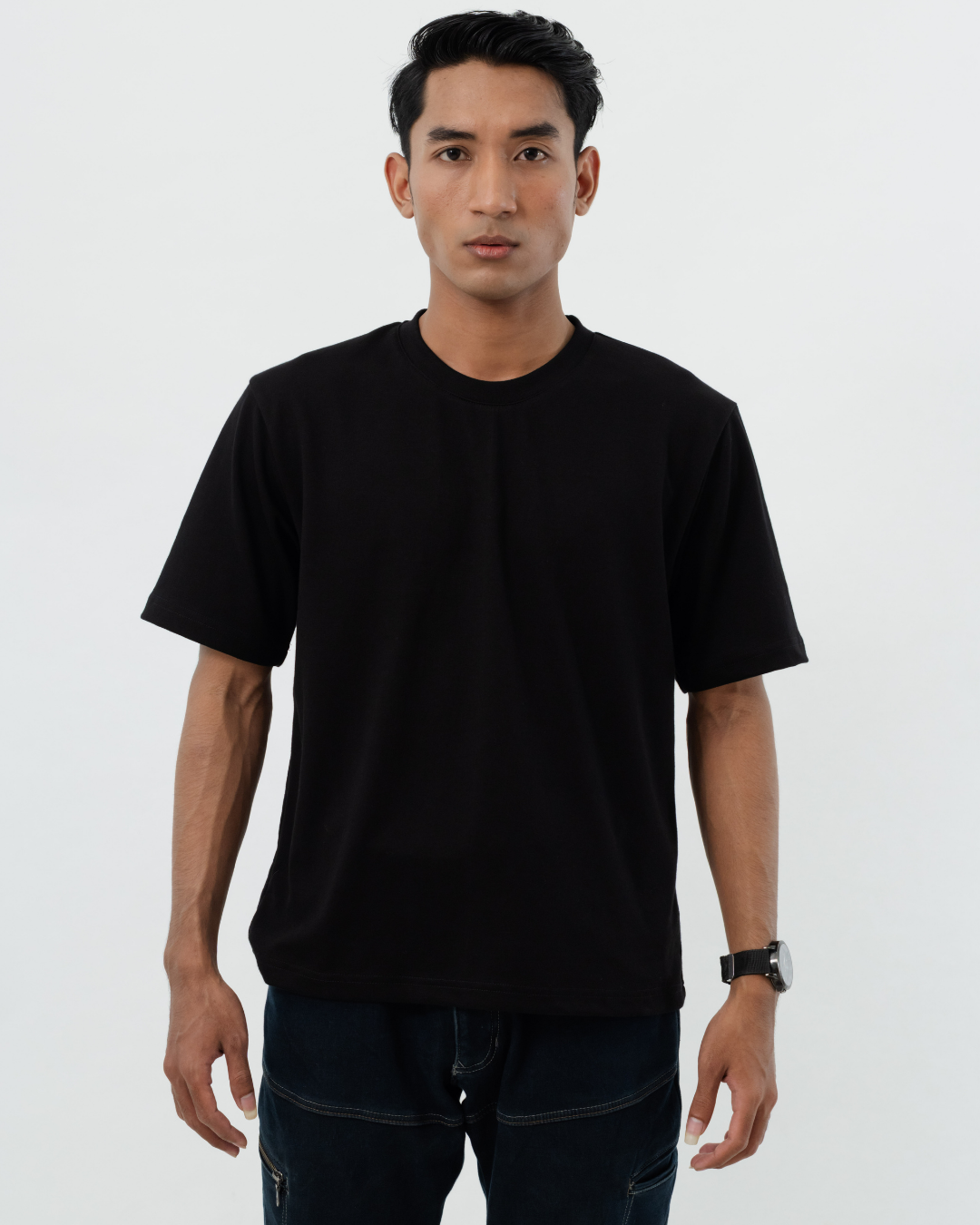 Kuroi Black Oversized Blank Tee
