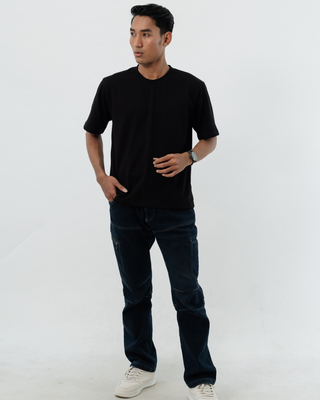 Kuroi Black Oversized Blank Tee