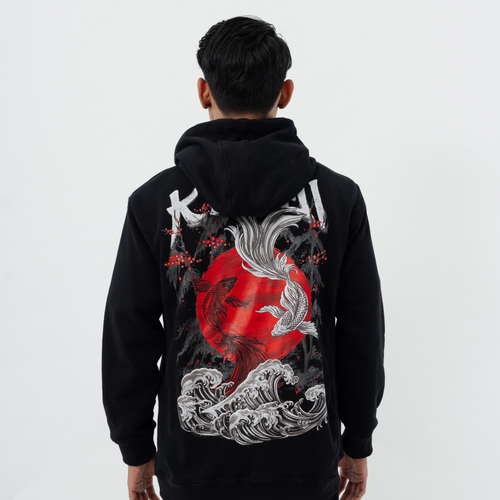 Kuroi Koi Hoodie | Japanese Streetwear