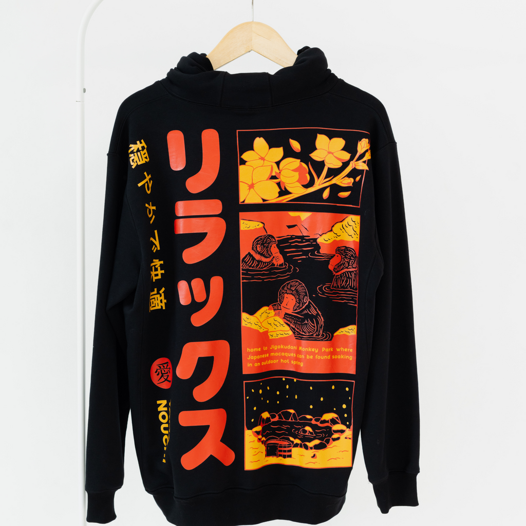 Kuroi Snow Monkey Hoodie | Japanese Streetwear