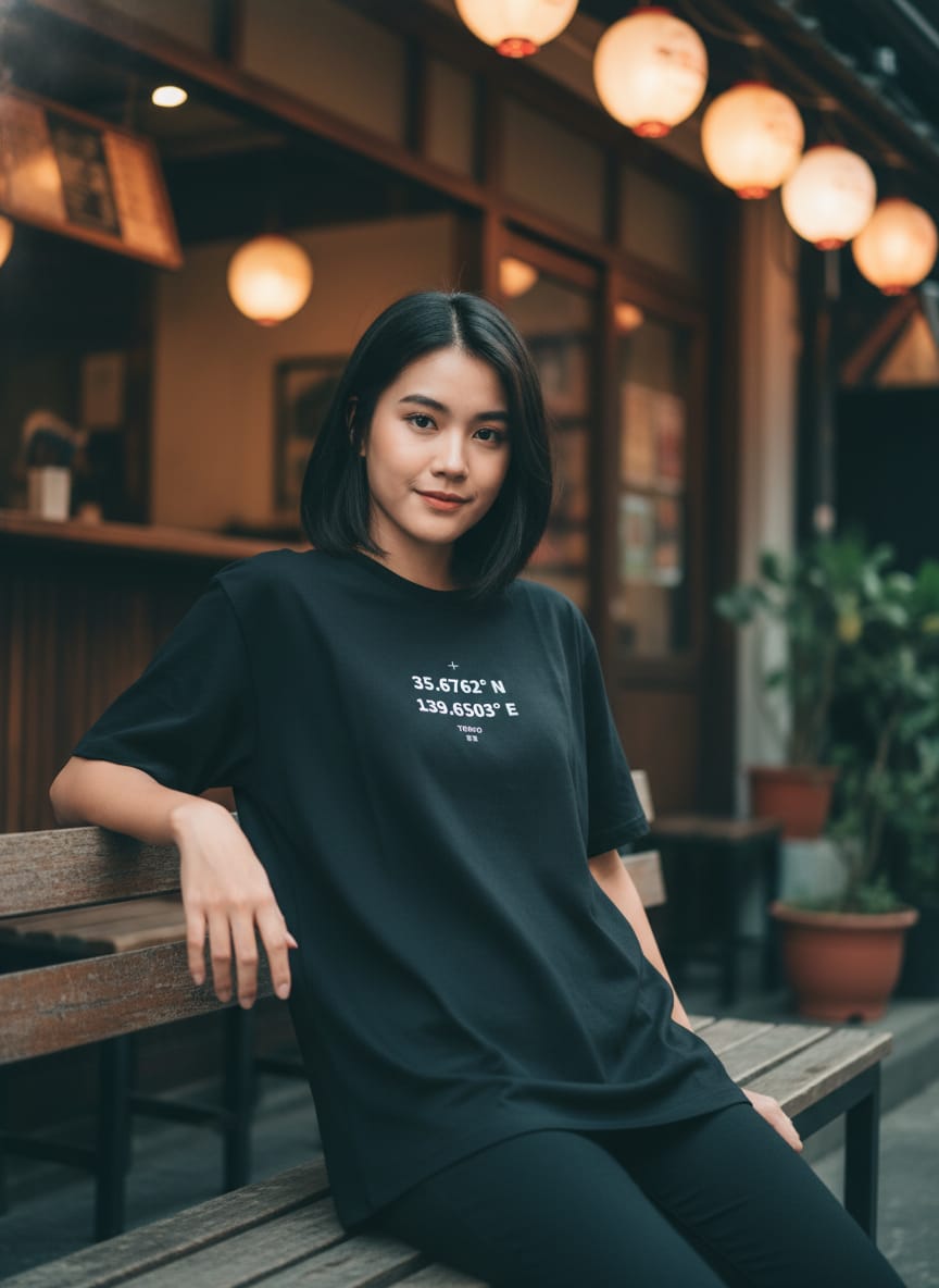 Kuroi Oversized TOKYO COORDINATES Tee |Japanese Embroidered Streetwear