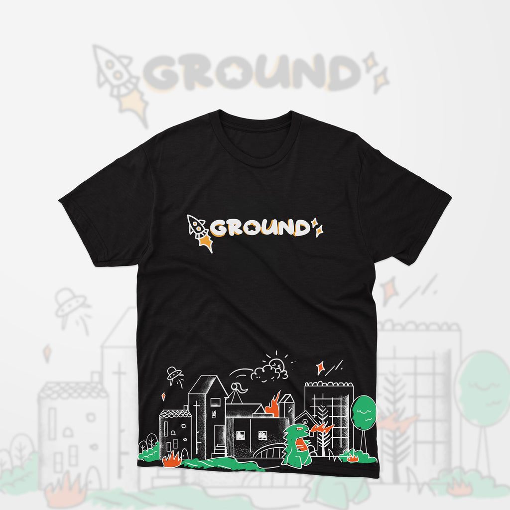Kuroi Ground City Tee | Japanese Printed Streetwear