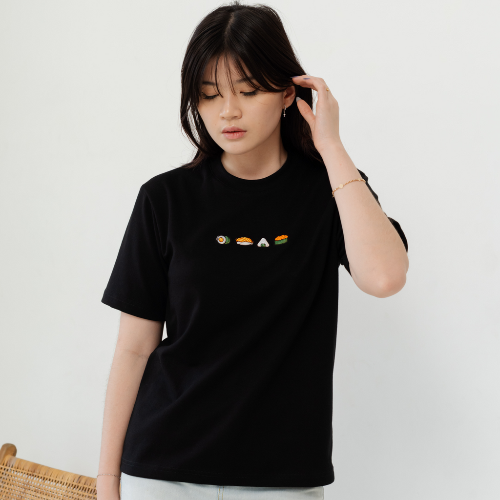 Kuroi Oversized Sushi Tee | Japanese Printed Streetwear