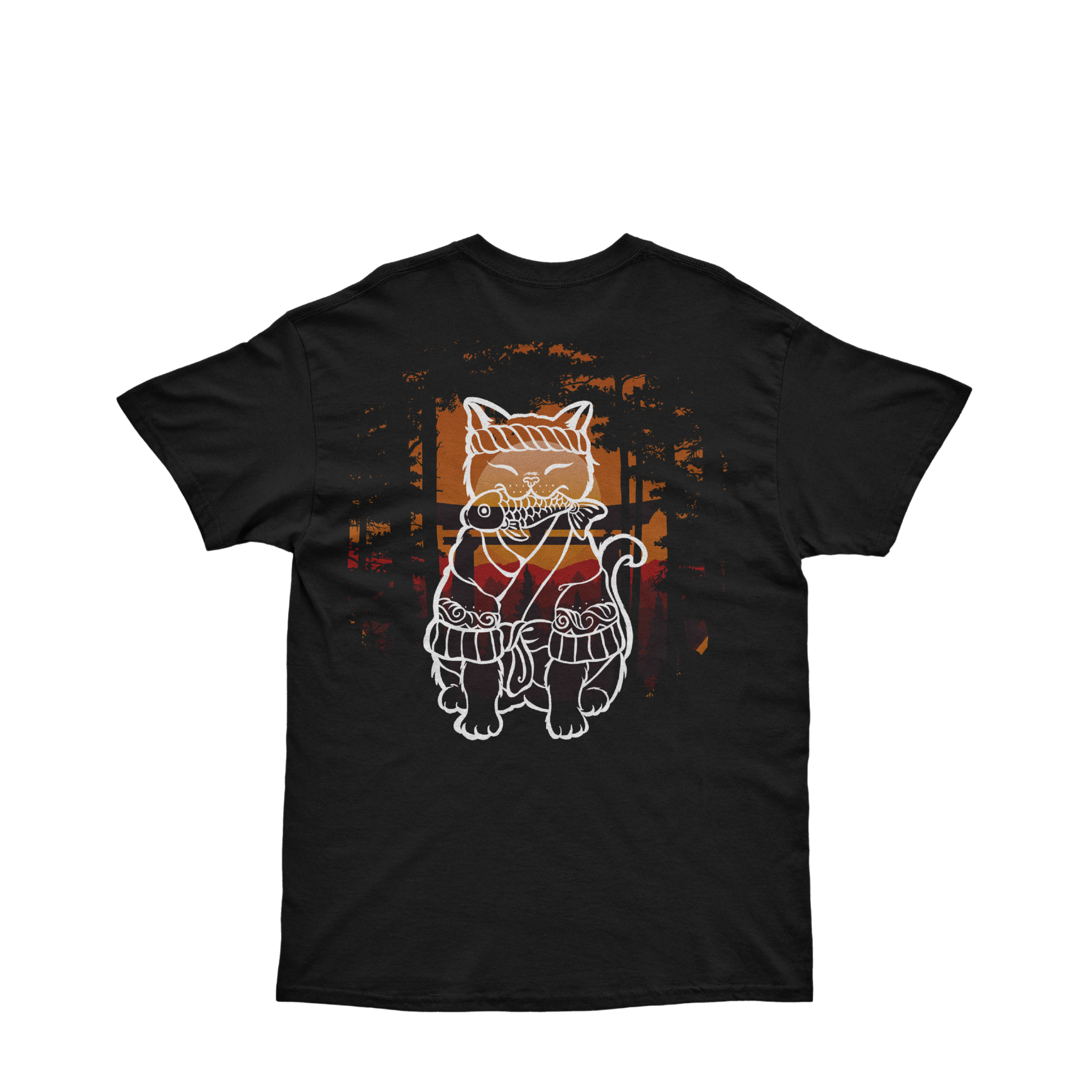Kuroi Samurai Cat Tee | Japanese Printed Streetwear