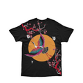 Kuroi Crane Blossom Tee | Japanese Printed Streetwear