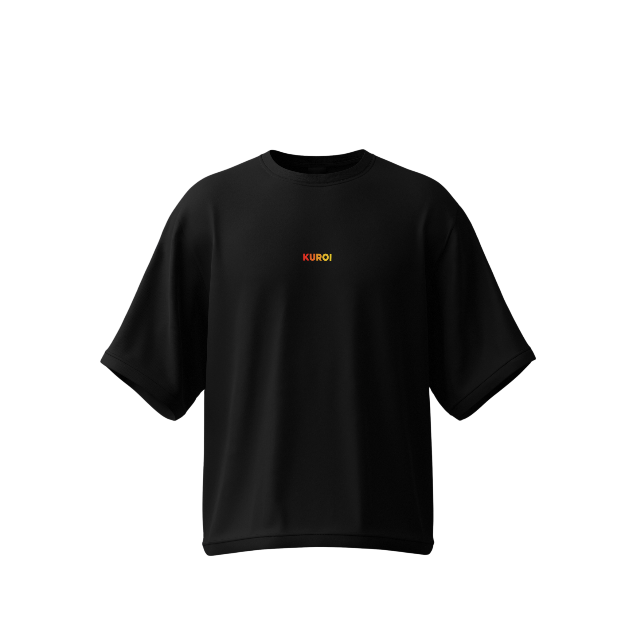 Kuroi Oversized Embroidered Logo Tee | Japanese Embroidered Streetwear