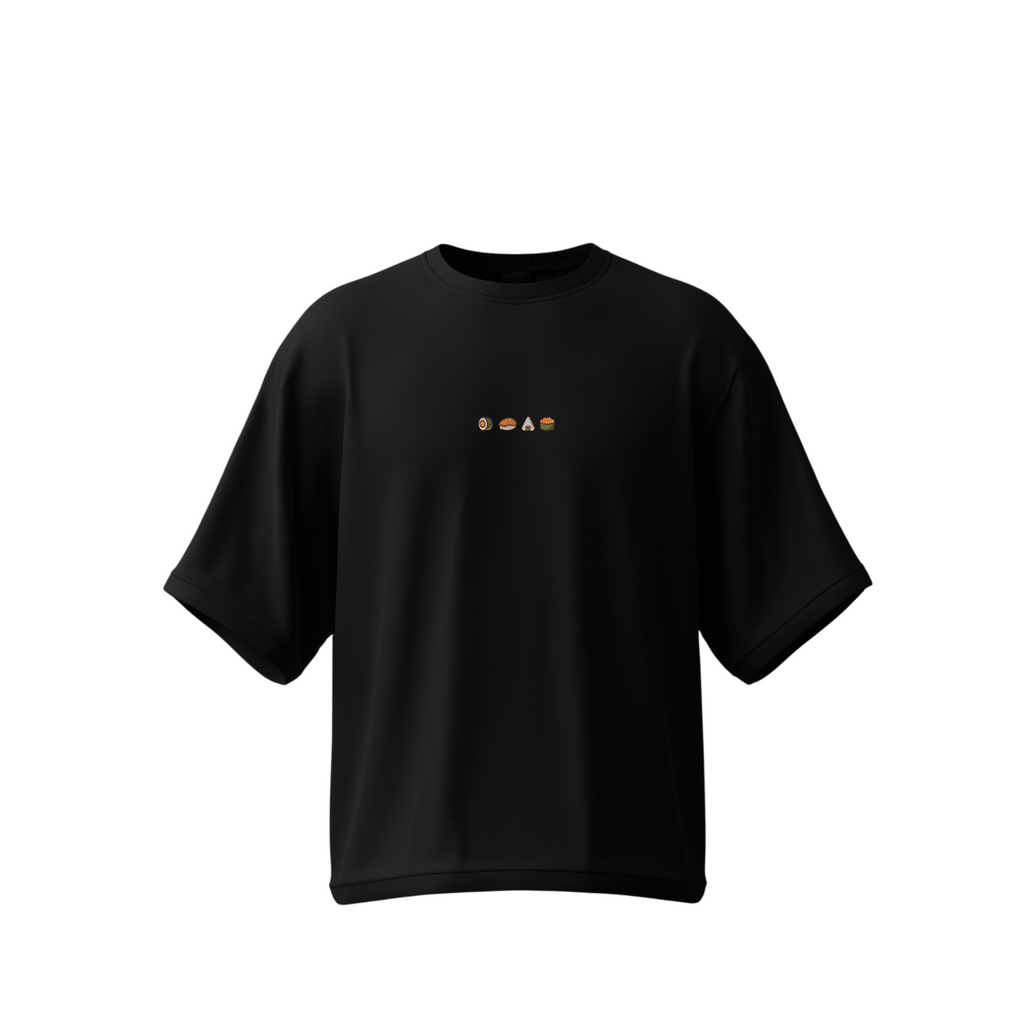 Kuroi Oversized Sushi Tee | Japanese Printed Streetwear