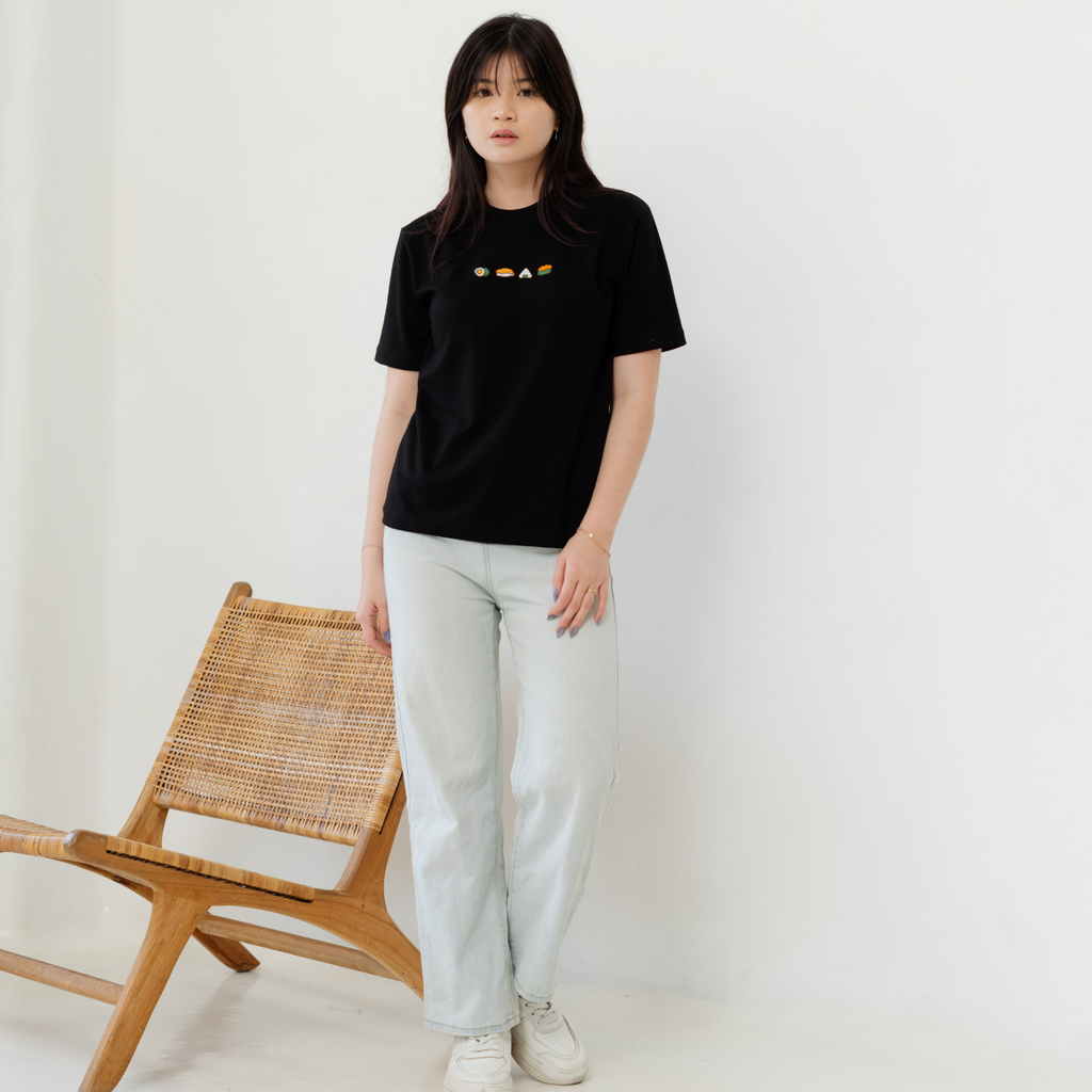 Kuroi Oversized Sushi Tee | Japanese Printed Streetwear