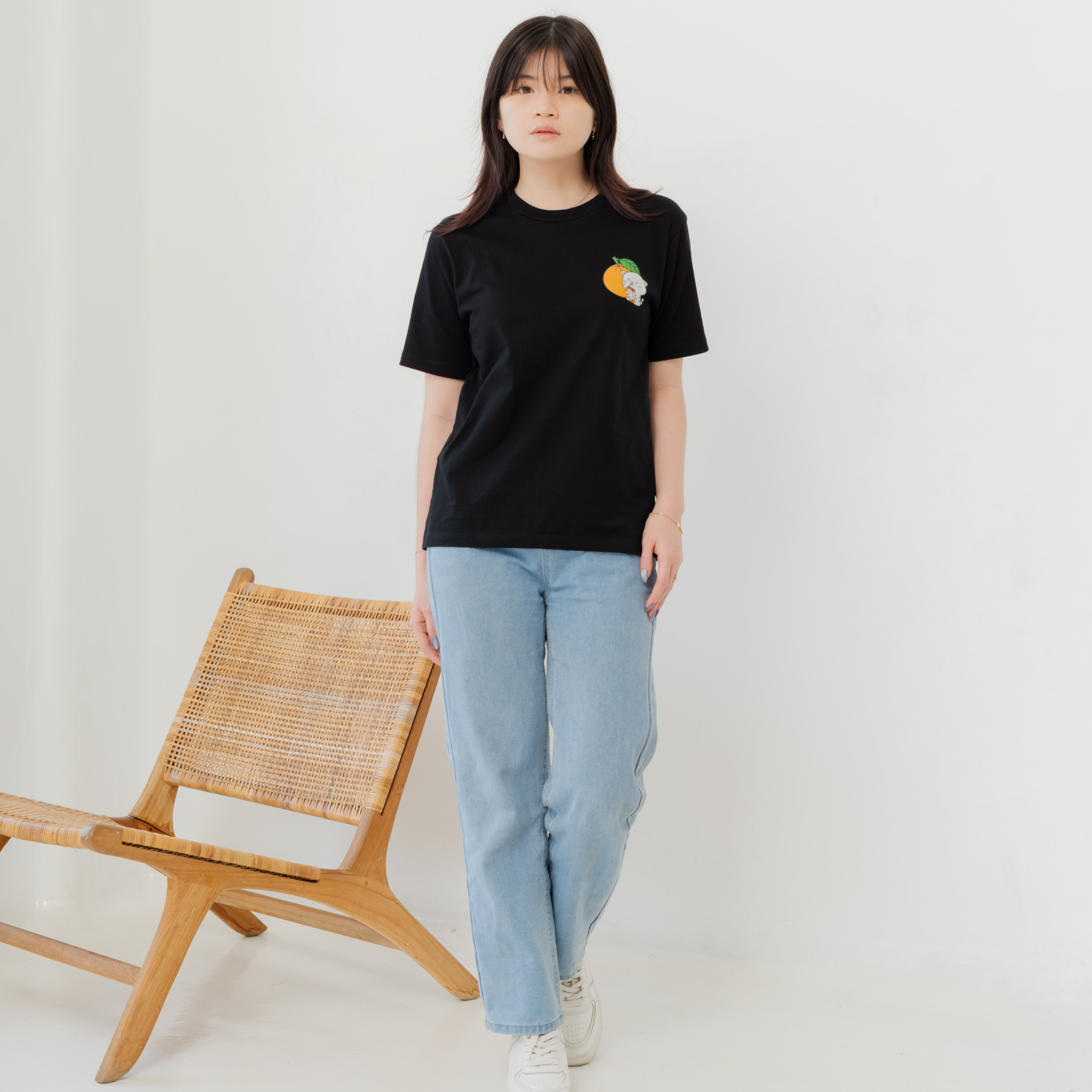 Kuroi Fresh Cat Orange Juice Tee | Japanese Printed Streetwear