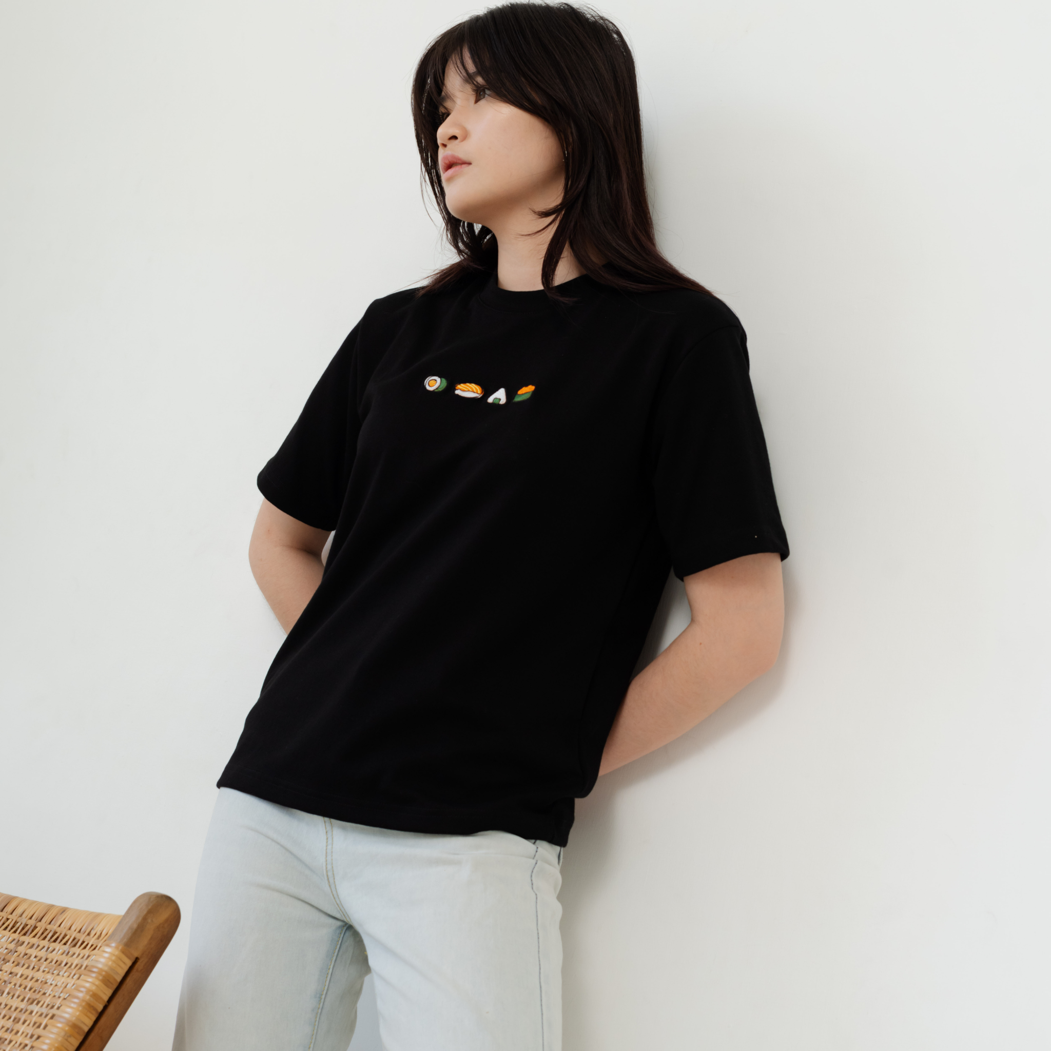 Kuroi Oversized Sushi Tee | Japanese Printed Streetwear