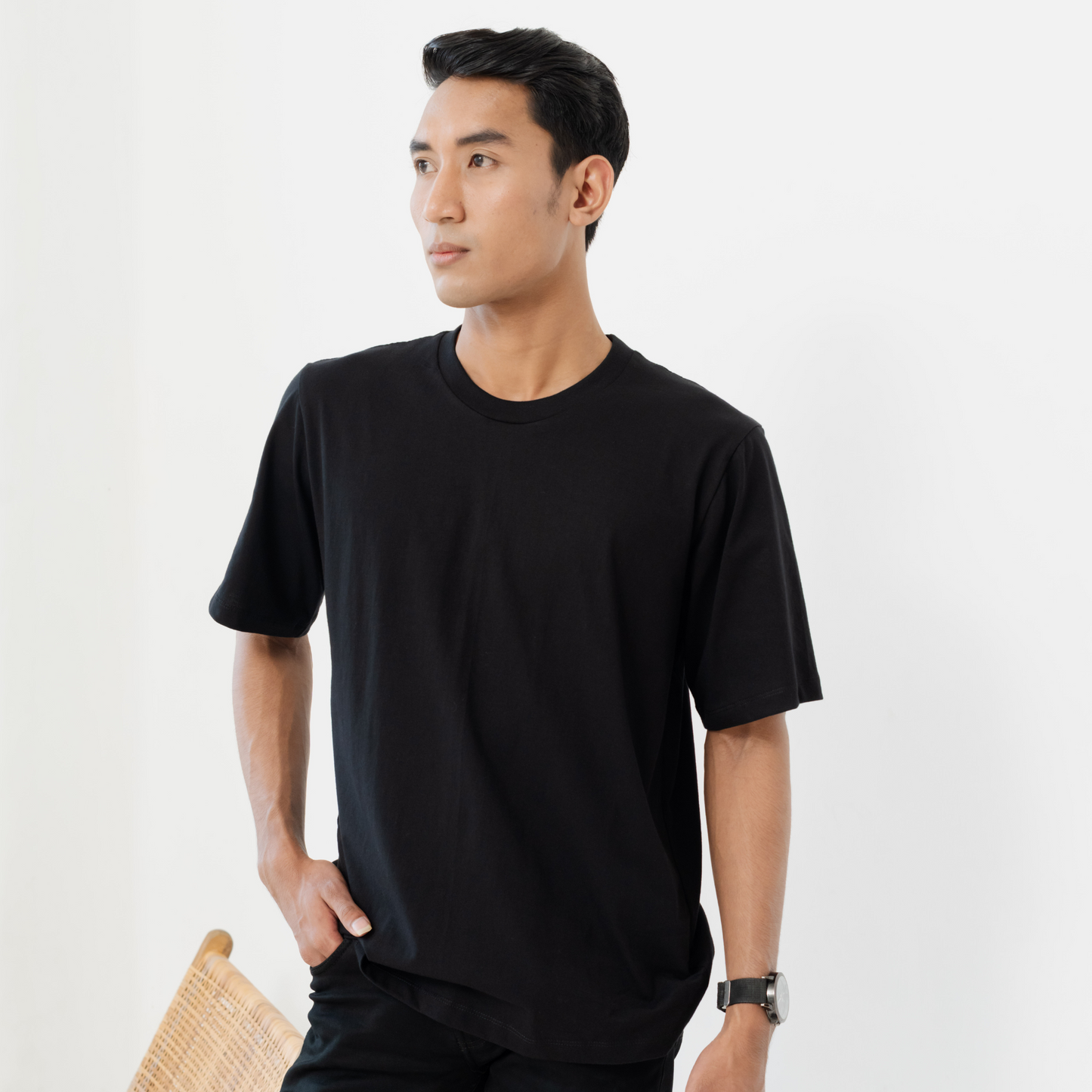 Kuroi Japanese Crane Blossom Tee | Elegant Japanese Streetwear